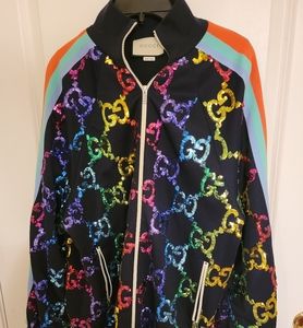 Gucci Multicolor Sequins Bomber Jacket